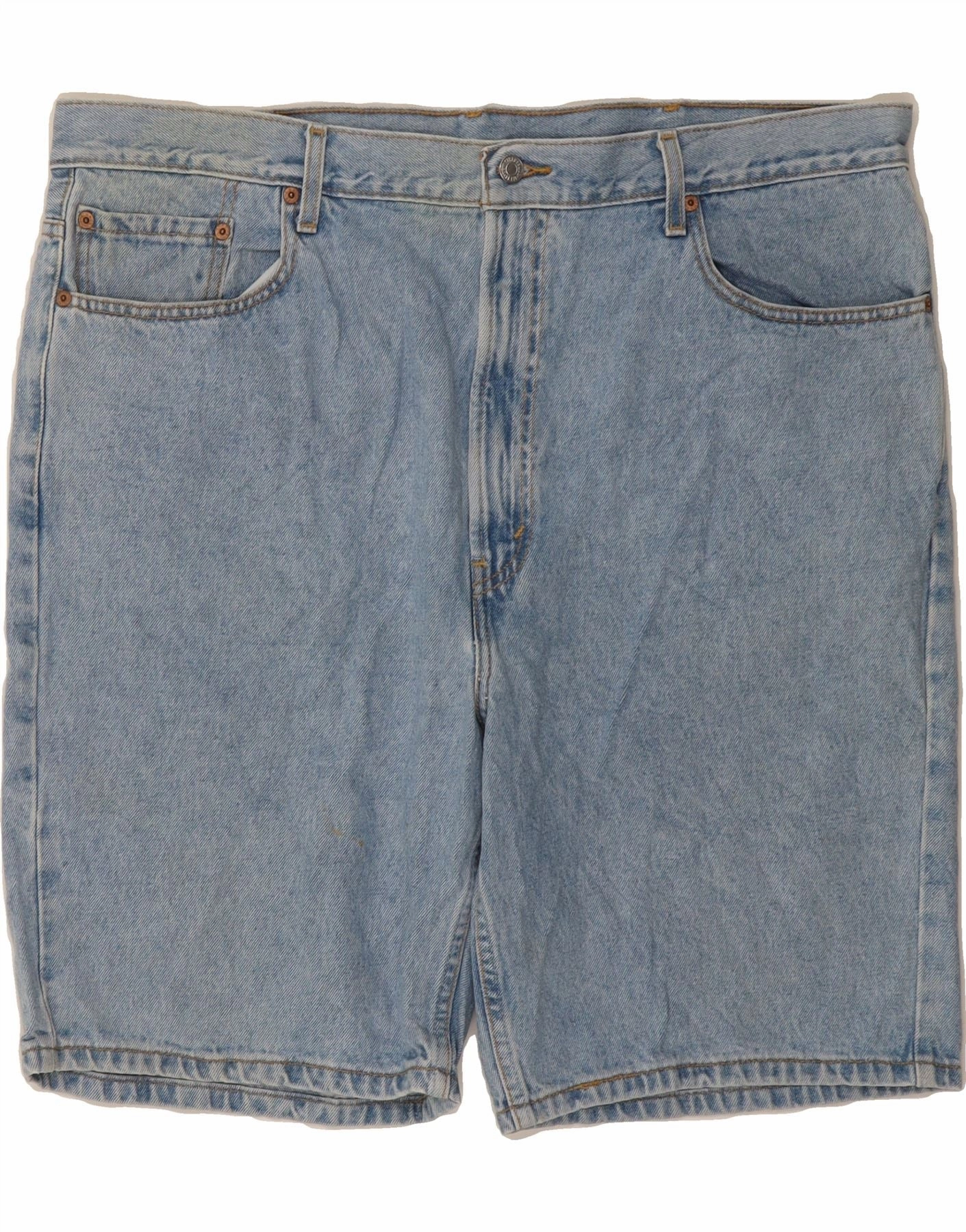 LEVI'S Mens 505 Regular Fit Denim Shorts W42 2XL Blue Cotton Daytime Style Mood Wear