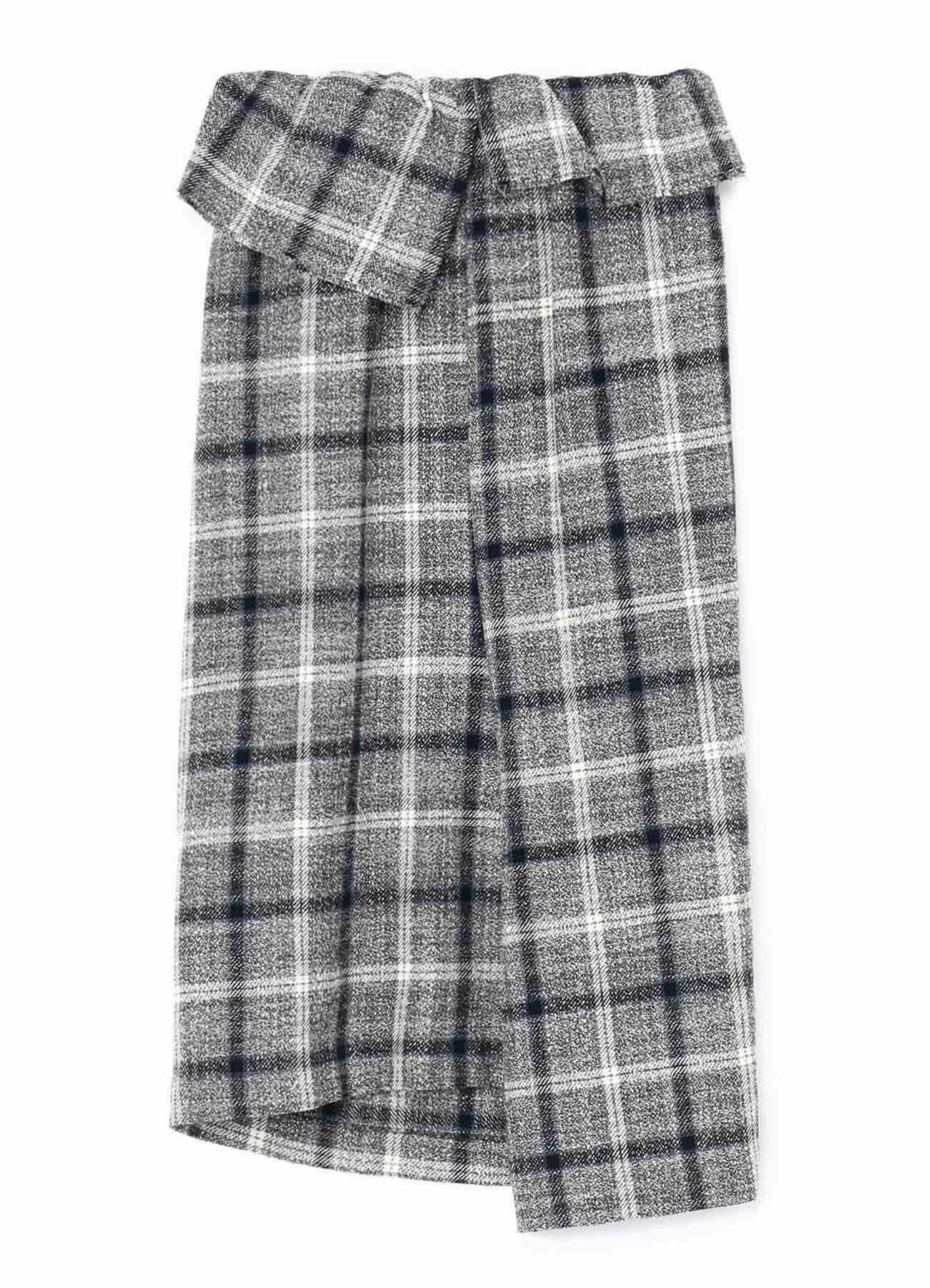 Versatile Wear WOOL/ACRYLIC ASYMMETRIC TUBE SKIRT