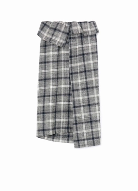 SecureCargoPockets Minimal Cut WOOL/ACRYLIC ASYMMETRIC TUBE SKIRT