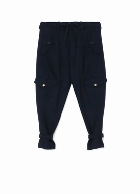 Comfort for All Soft Comfort WOOL BEAVER HEM BELT MILITARY PANTS