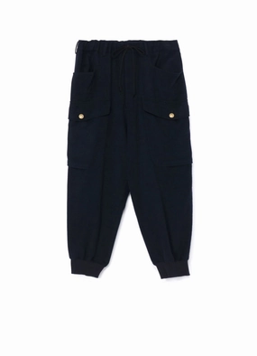 WOOL BEAVER PATCH POCKET RIBBED CARGO PANTS Low Profile Design