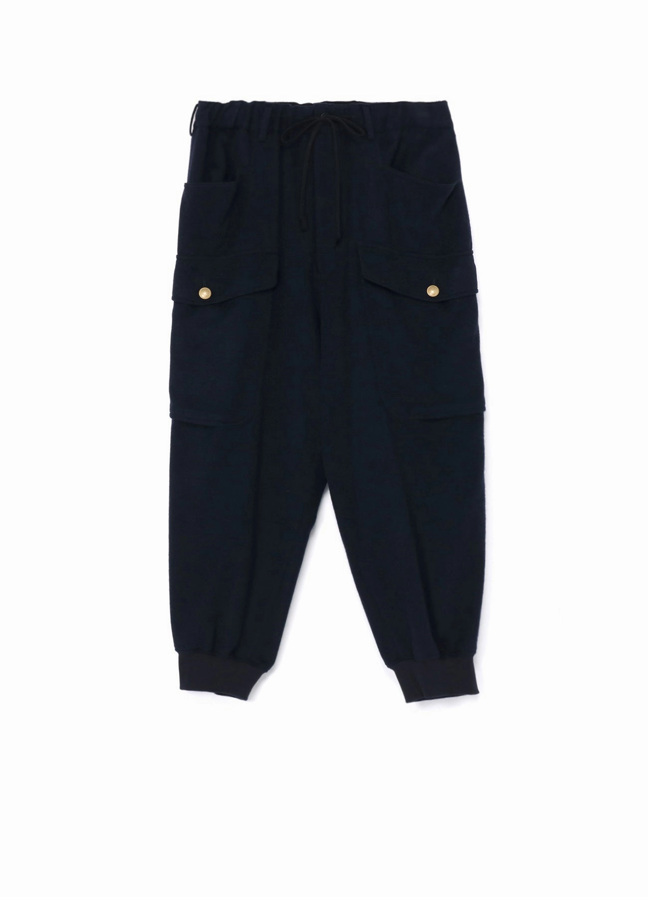 WOOL BEAVER PATCH POCKET RIBBED CARGO PANTS Low Profile Design