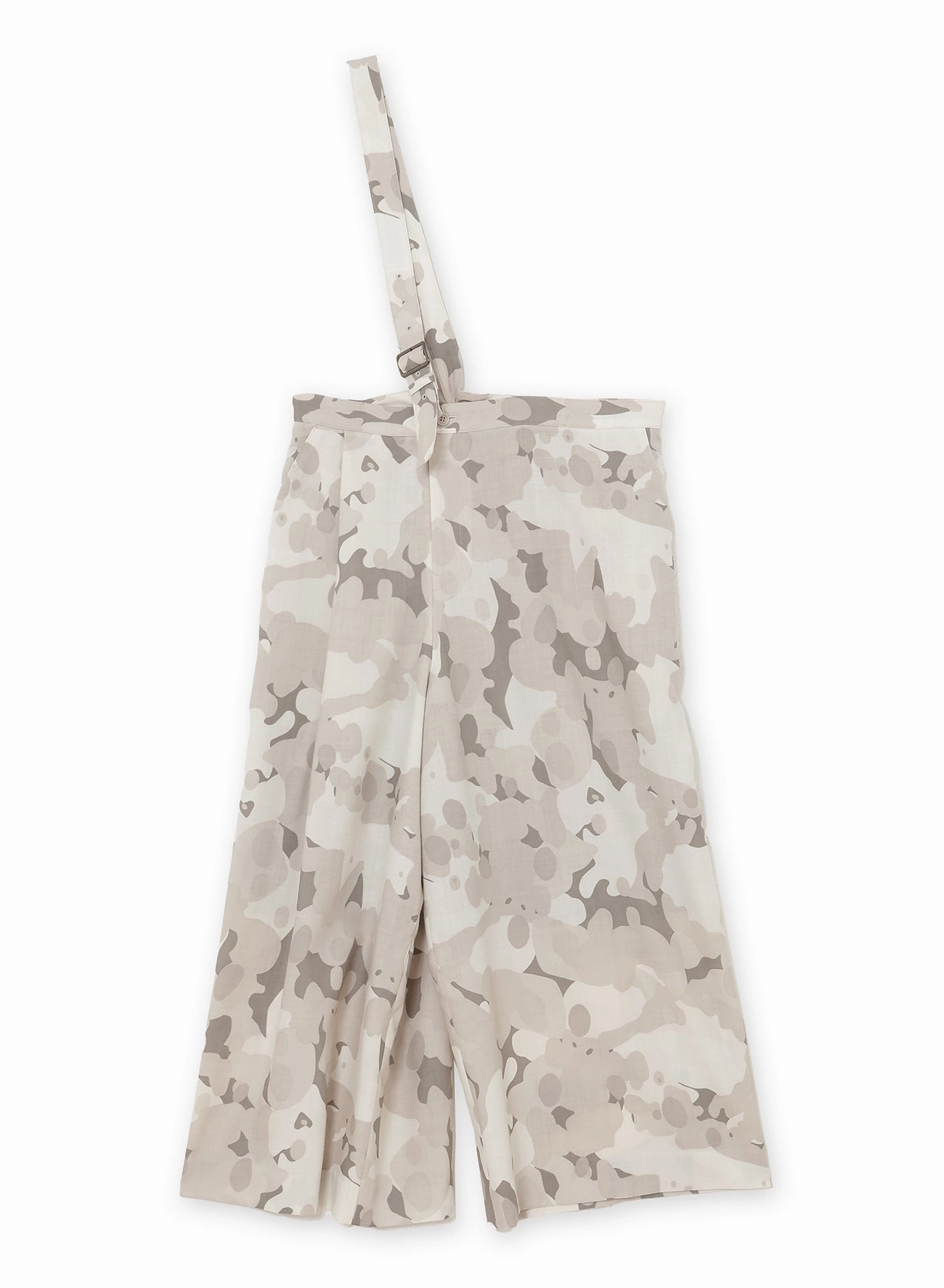 Casual Chic Rayon drape WOOL CAMOFRAGE SINGLE STRAP PANTS