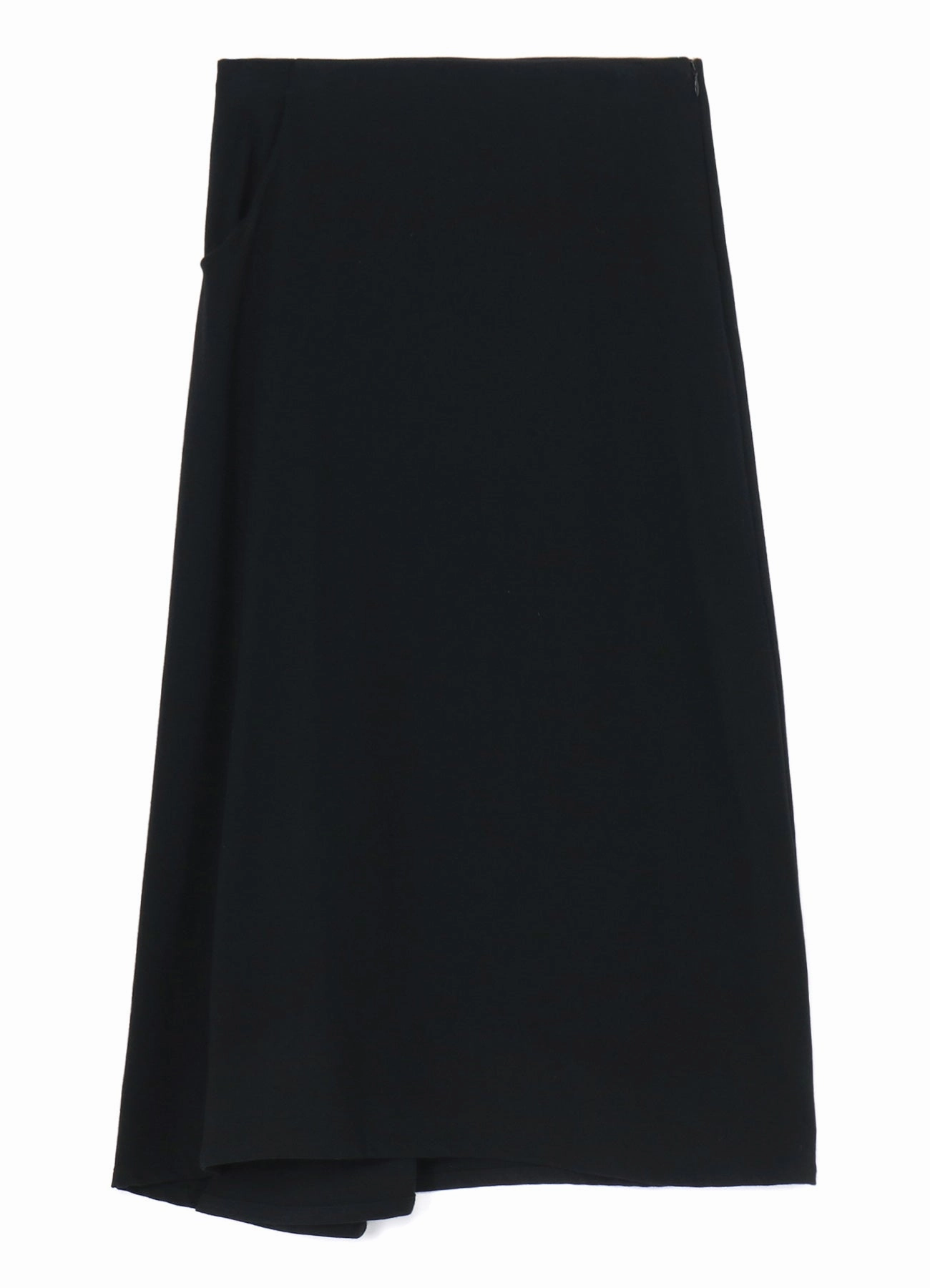 WOOL FLANNEL BACK DRAPE SKIRT Adaptable Style Contrast Trim