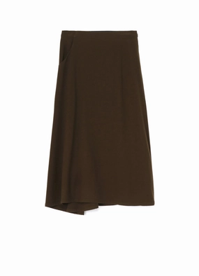 WOOL FLANNEL BACK DRAPE SKIRT Versatile Fashion Unrestricted Movement