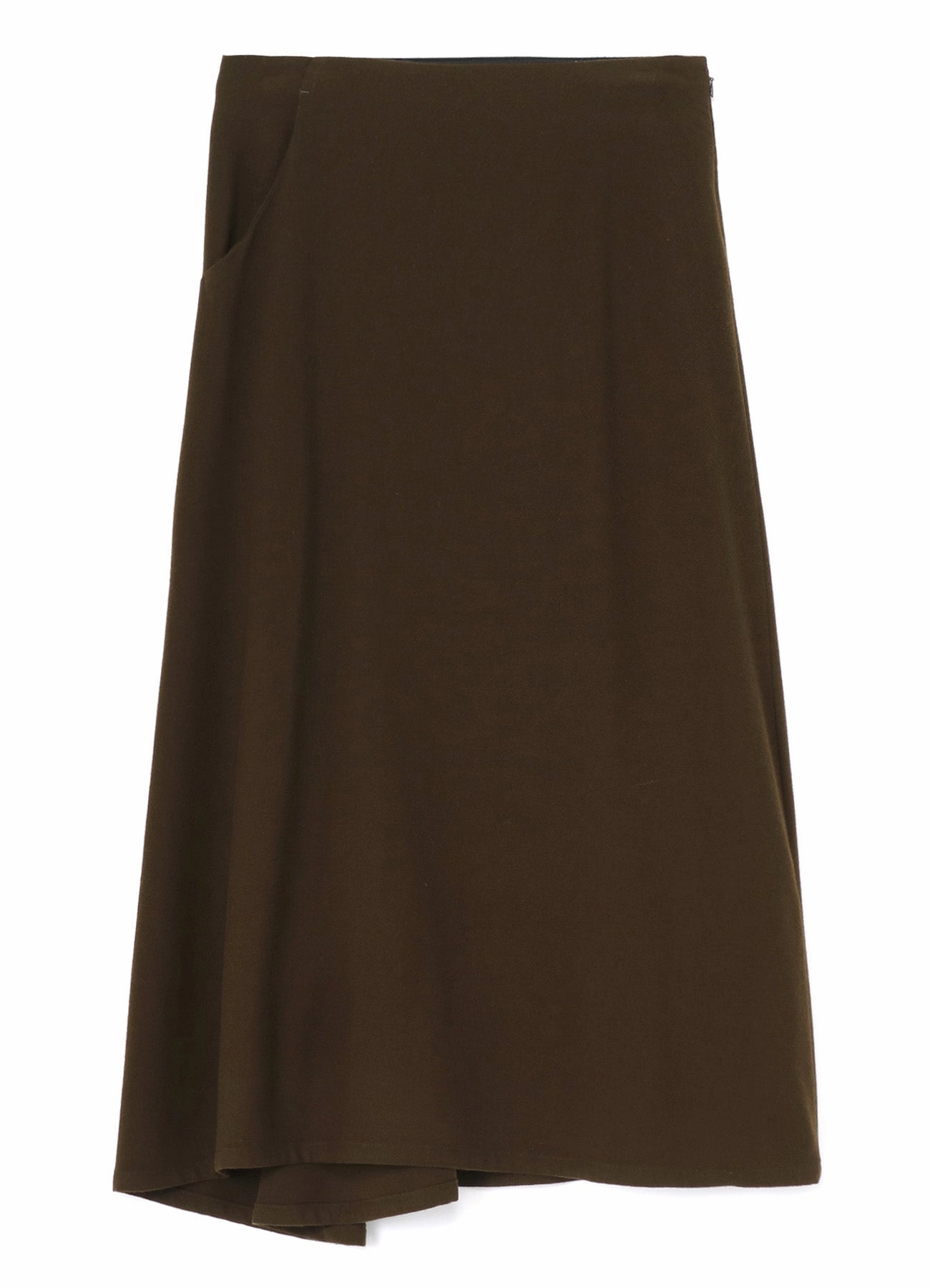 WOOL FLANNEL BACK DRAPE SKIRT Printed design