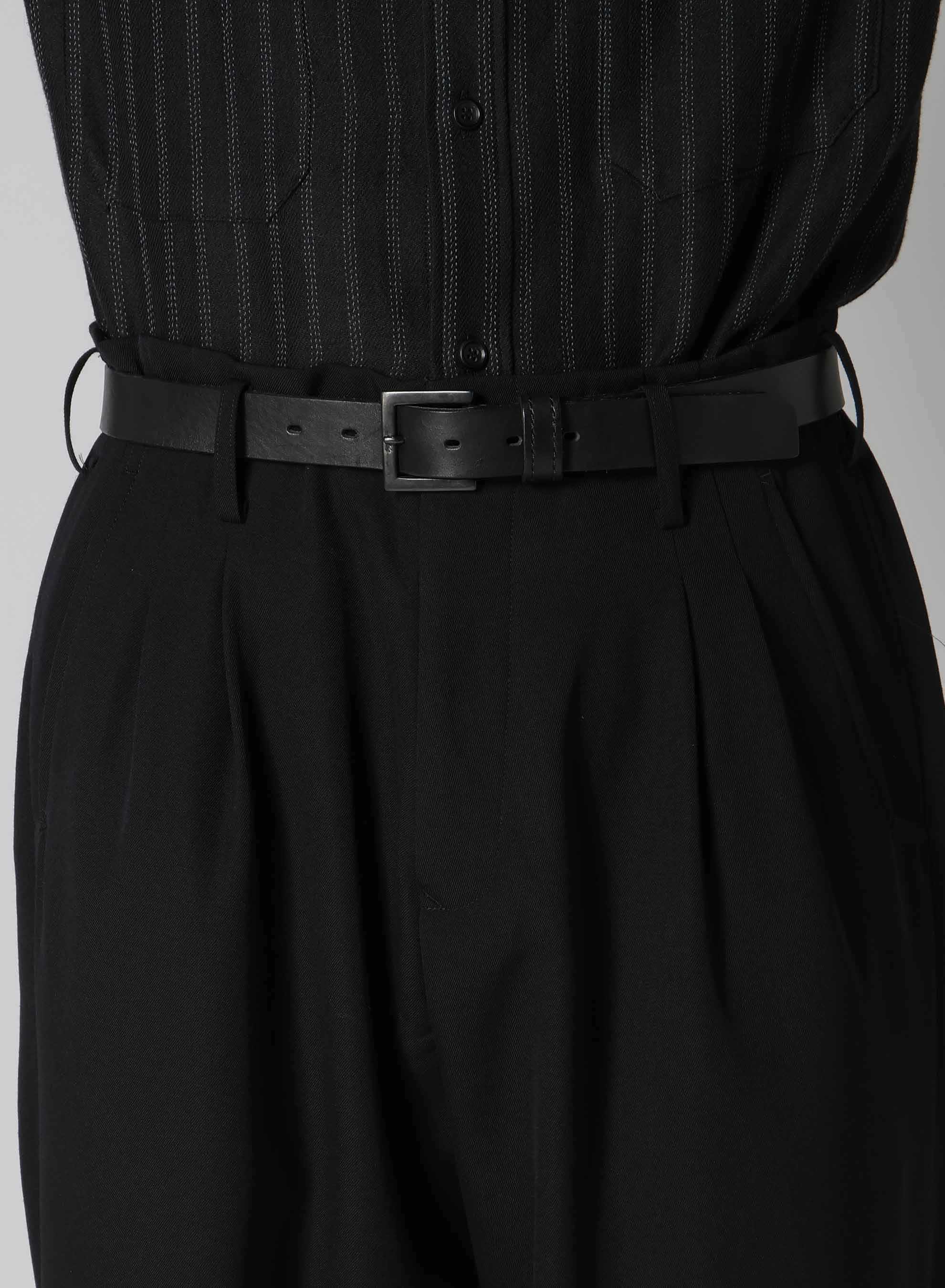 WOOL GABARDINE 2TUCKS TAB PANTS Timeless Fit Breath Flex