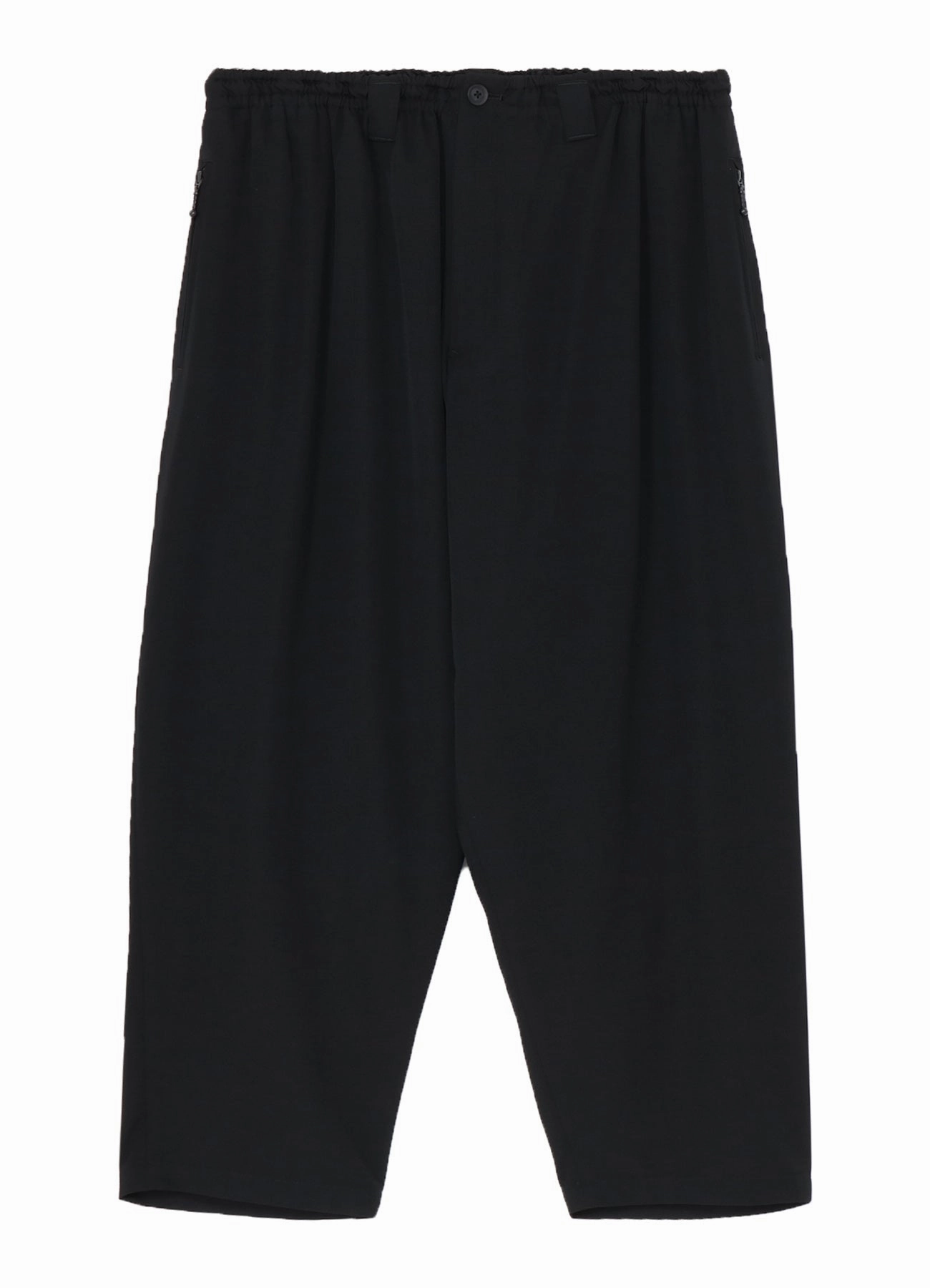 WOOL GABARDINE BALL FASTENER PANTS Fast Move No Gap Waist Construction