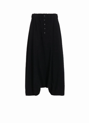 WOOL GABARDINE BIG SARROUEL PANTS NonRestrictiveCut