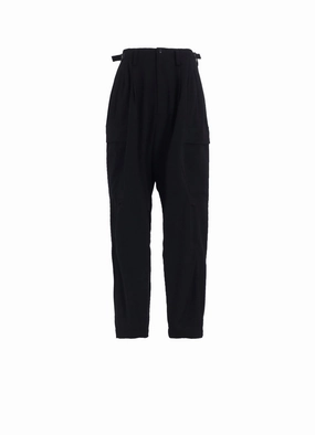 WOOL GABARDINE CARGO PANTS ReflectiveAccentDetails OdorResistantFinish