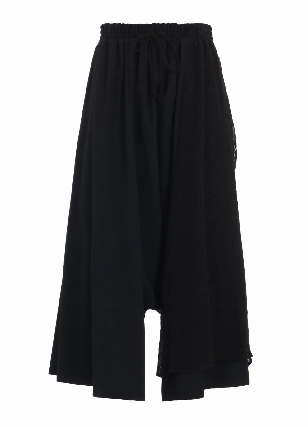 WOOL GABARDINE CLOTH GATHERED PANTS Quick Cool