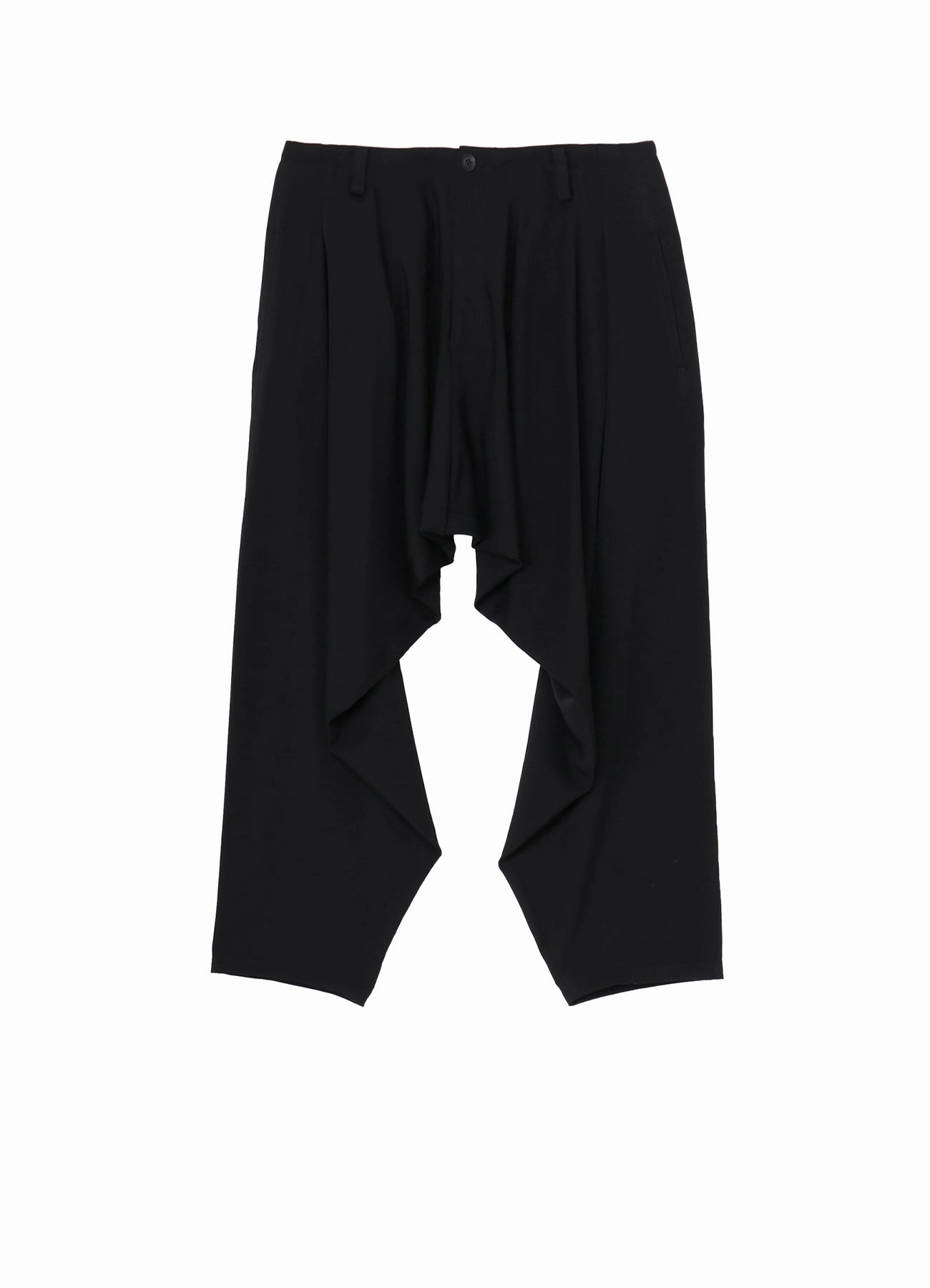 WOOL GABARDINE DRAPE PANTS Chilly Day Ready