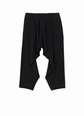 WOOL GABARDINE DRAPE PANTS Chilly Day Ready