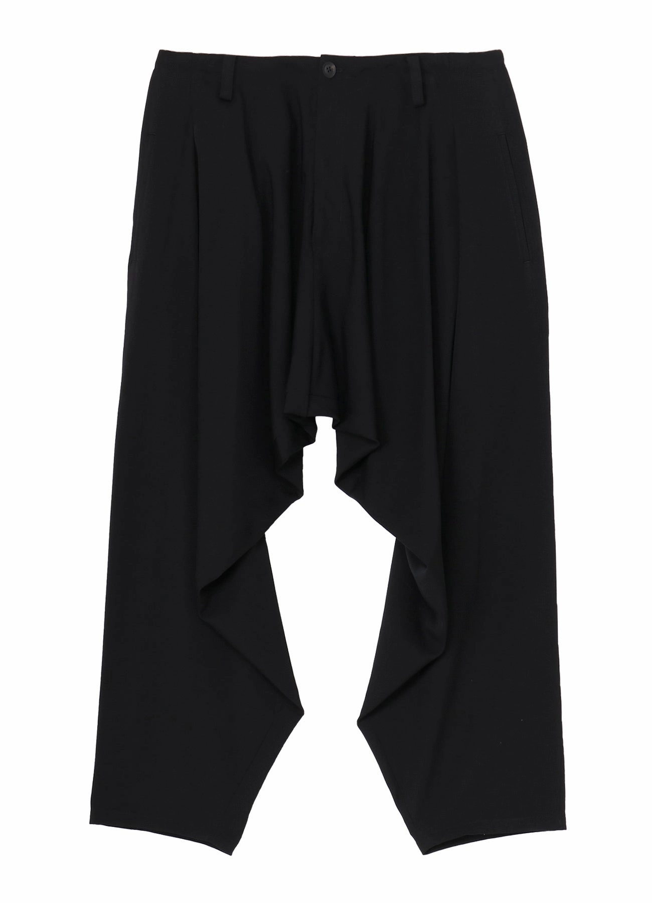 Durable Waistband Tight Cut WOOL GABARDINE DRAPE PANTS