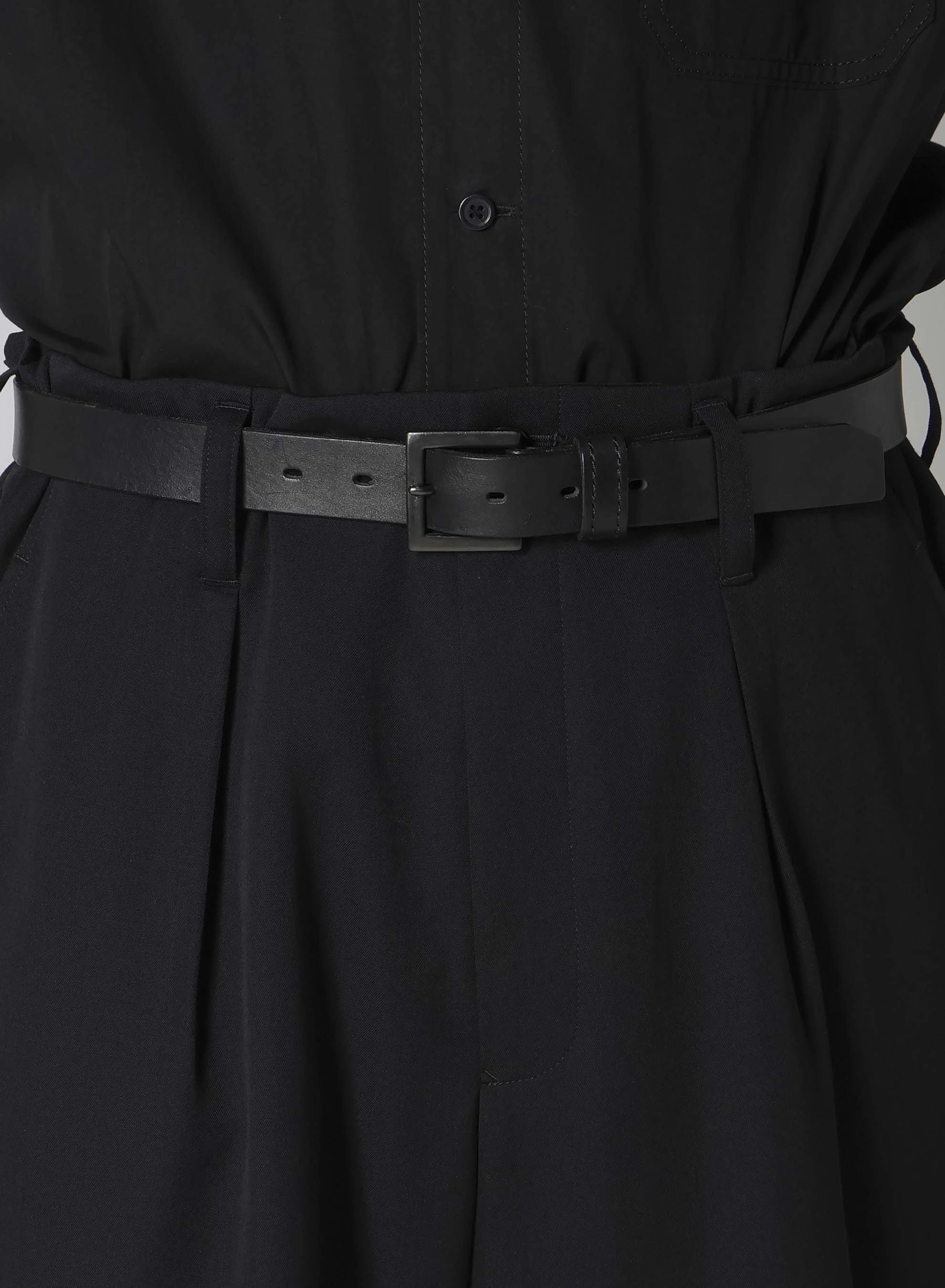 Thermal Lining WOOL GABARDINE HEM BELT PANTS