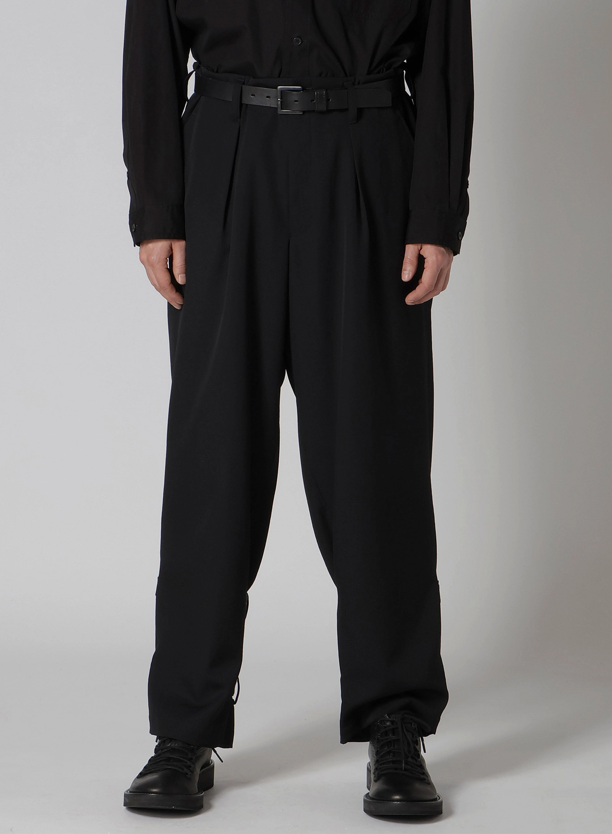 Fit Flex WOOL GABARDINE HEM BELT PANTS