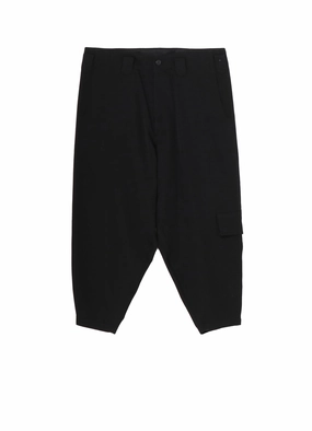 WOOL GABARDINE LEFT SIDE POCKET PANTS Eco Friendly Dye Process