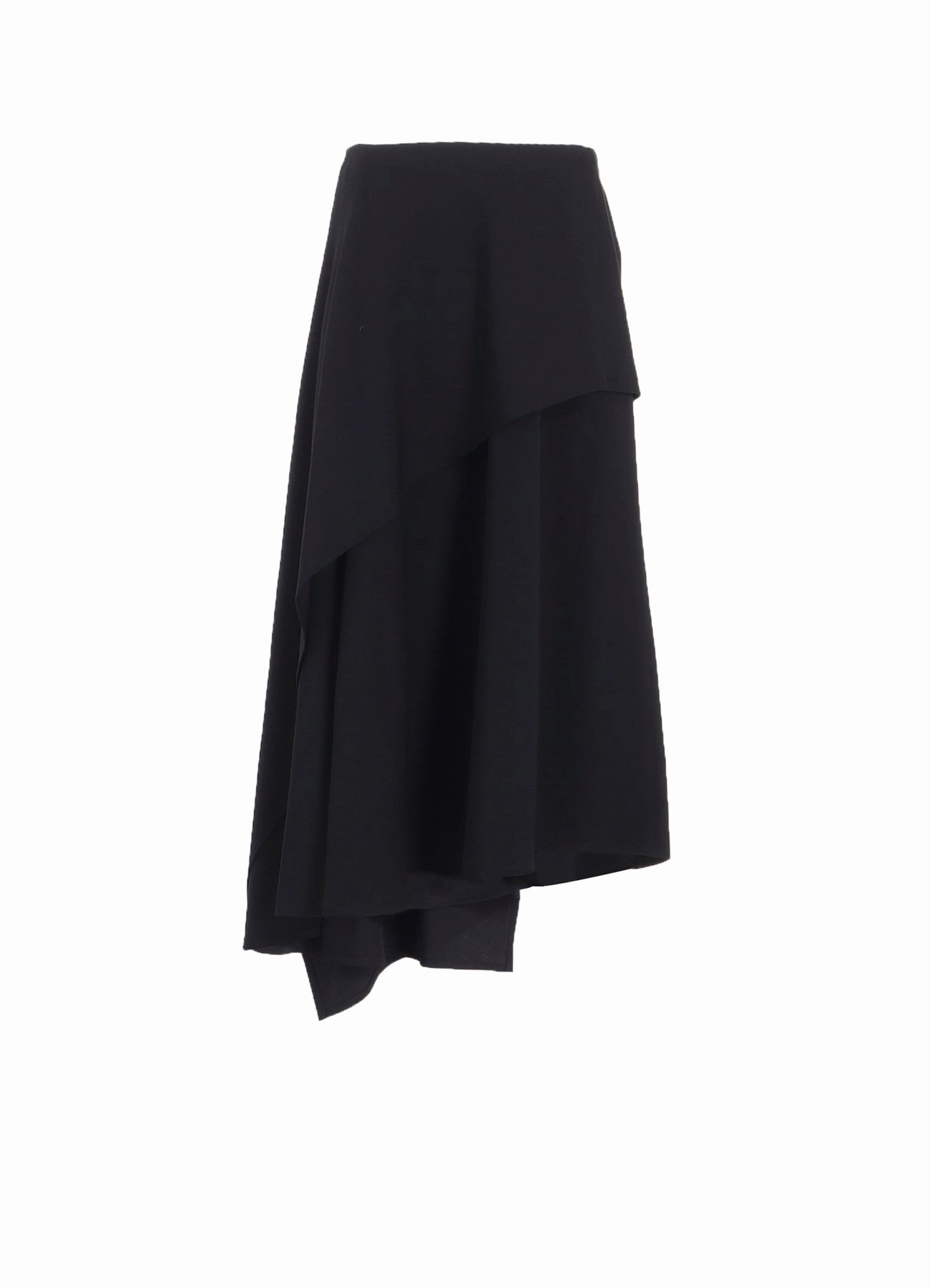 LightweightInsulation WOOL GABARDINE MIDDLE LENGTH ASYMMETRIC SKIRT