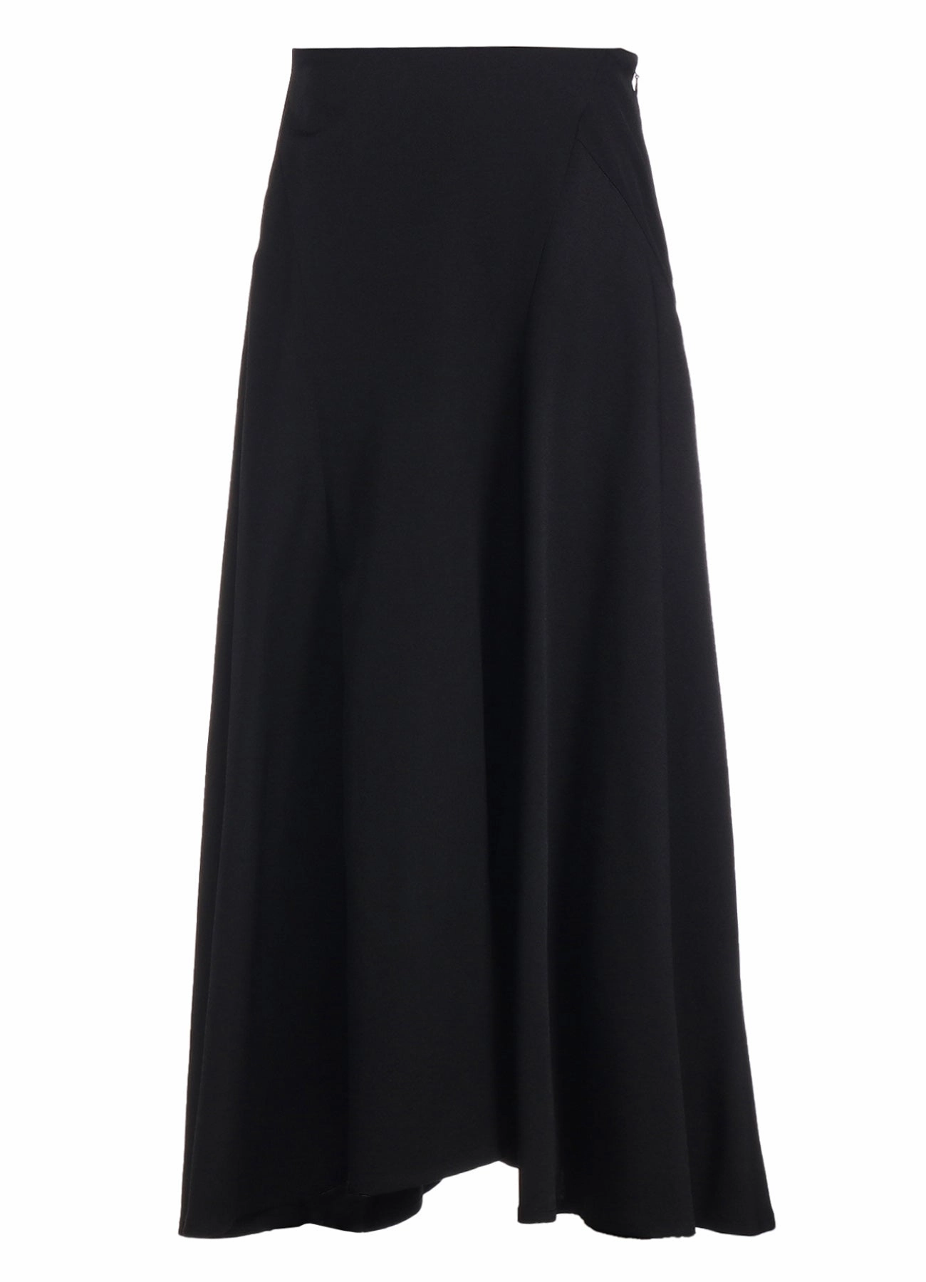 StretchMaterial Side Pockets WOOL GABARDINE PANEL FLARE SKIRT