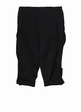 Active Design Wear Trendy Design WOOL GABARDINE RANDOM TACK PANTS