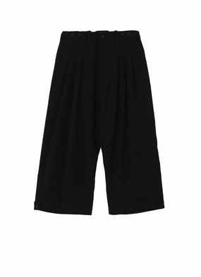 WOOL GABARDINE TAB DETAIL WIDE PANTS Chill Comfort Fit