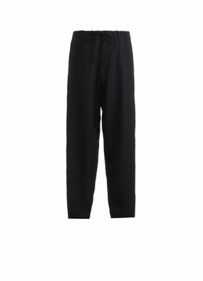 WOOL GABARDINE WAIST DRAWSTRING PANTS Relaxed fit wear