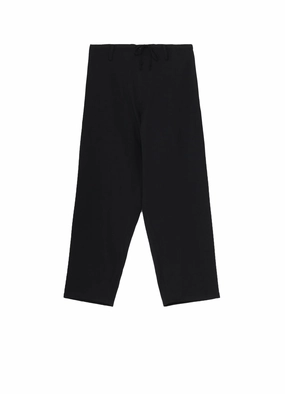 WOOL GABARDINE WIDE STRING PANTS Flowy legs pilling resistant