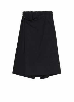 luxe feel Flexible Activewear WOOL GABARDINE WRAP PANTS