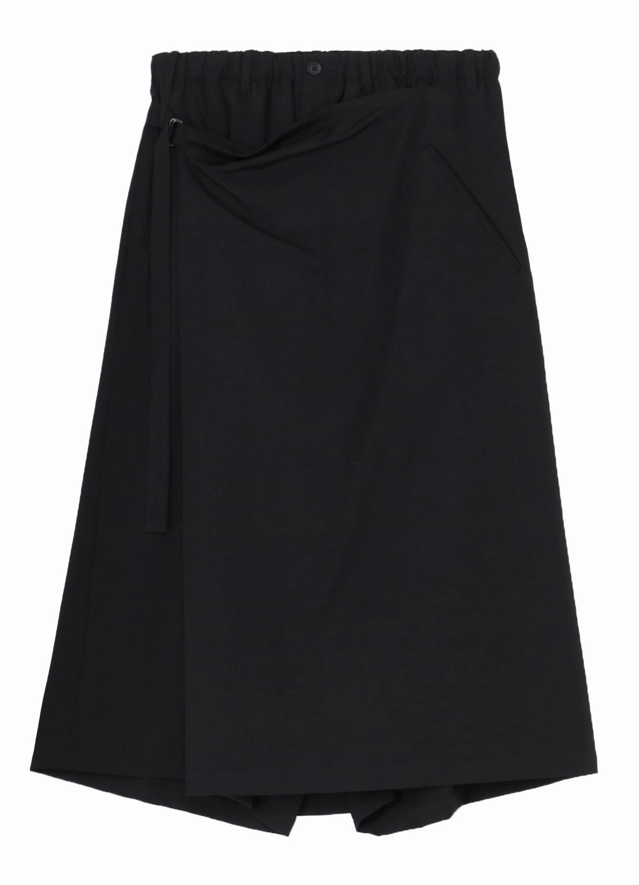 WOOL GABARDINE WRAP PANTS Neutral Style Relaxed Style