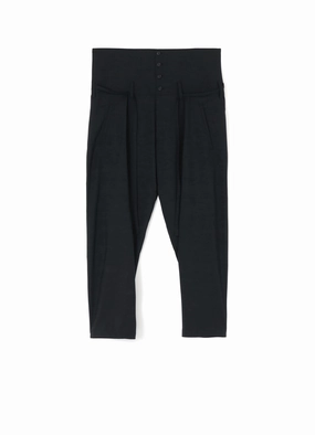 WOOL/POLYESTER TROPICAL ETHNIC DETAIL HIGH WAIST PANTS luxe feel