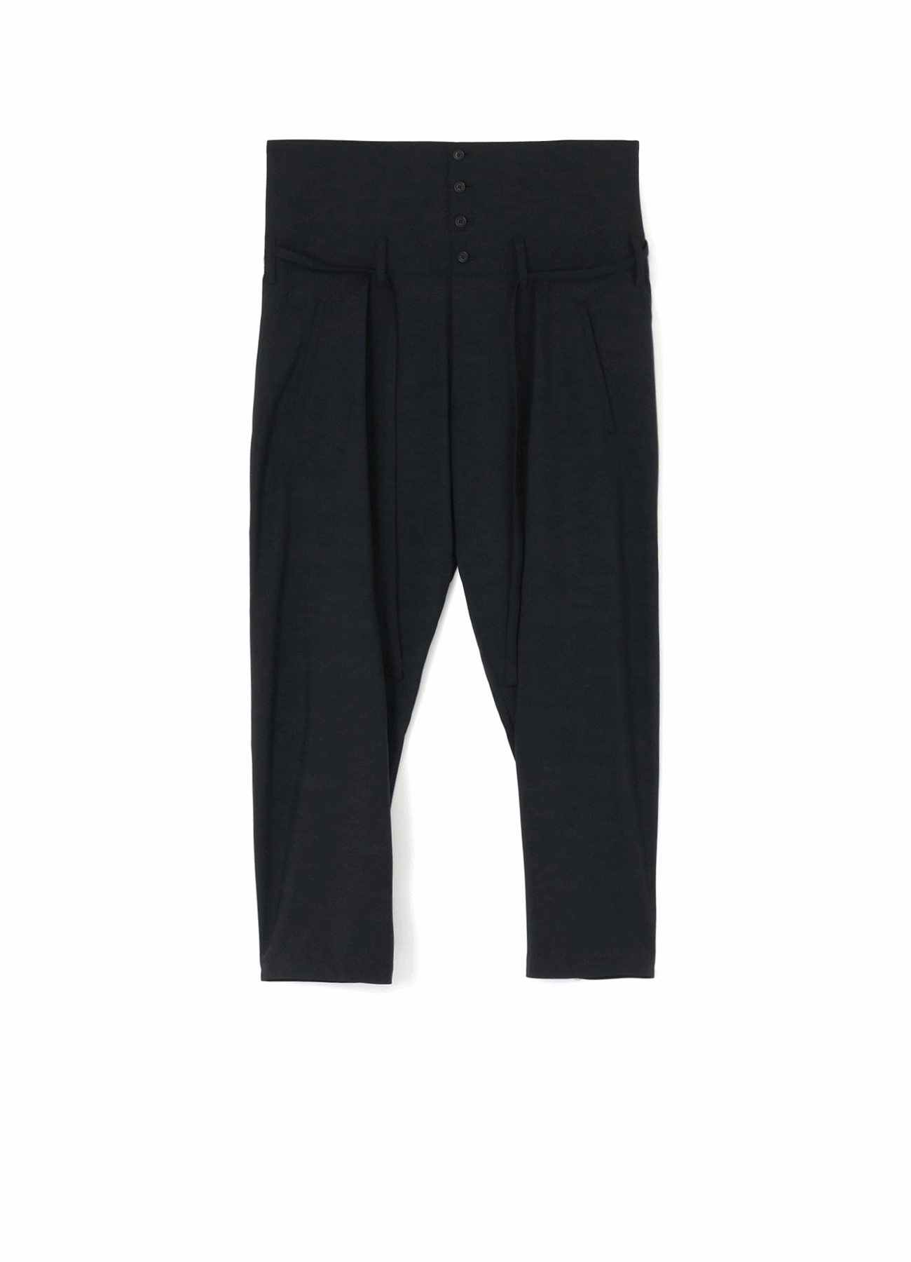 WOOL/POLYESTER TROPICAL ETHNIC DETAIL HIGH WAIST PANTS luxe feel