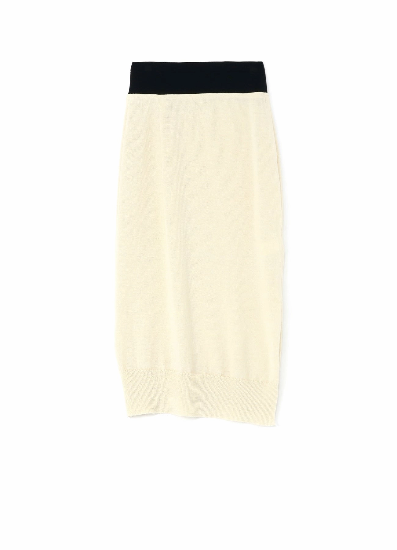 Minimalist Waist Comfort Flex WOOL ROVING PLAIN STITCH KNIT SKIRT