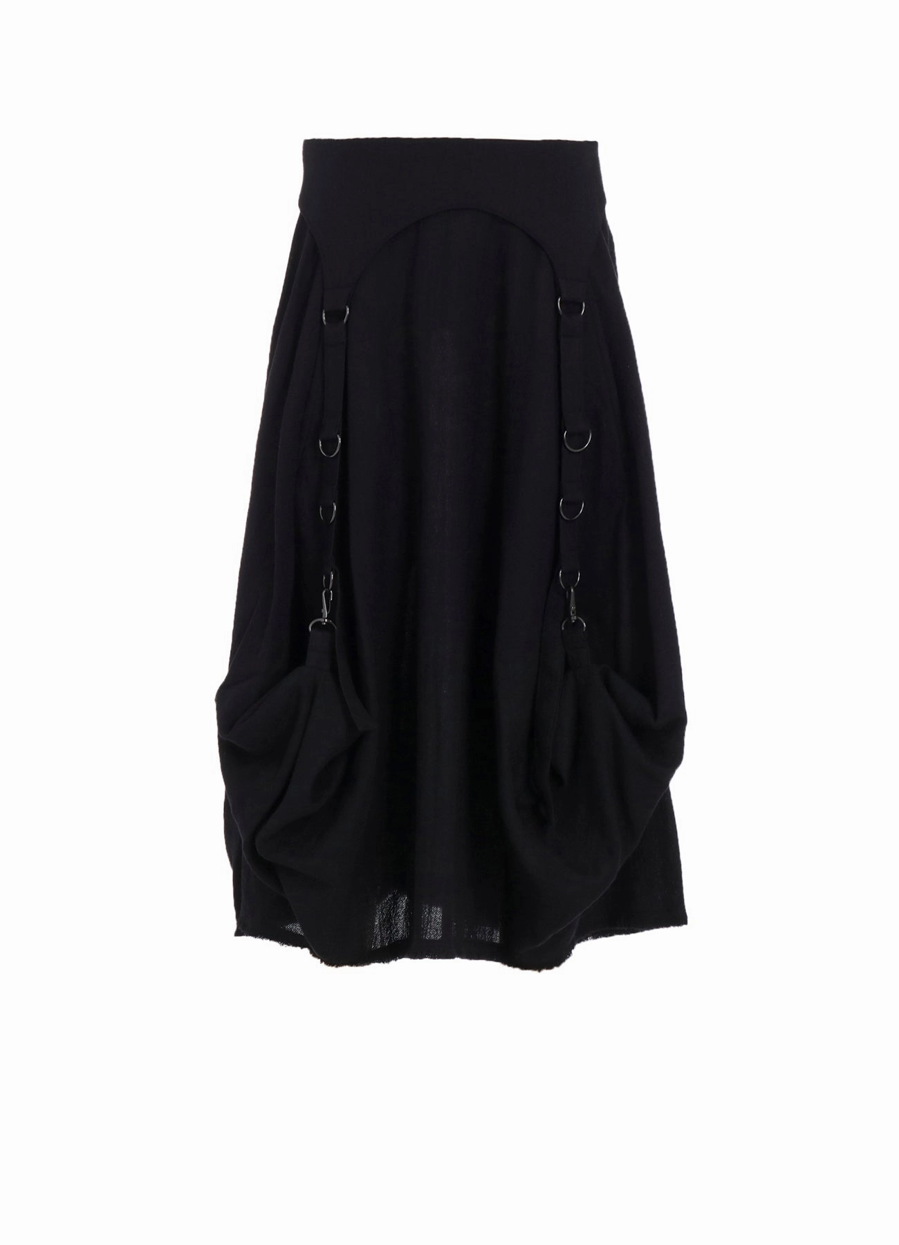 WOOL VIYELLA D RING SKIRT Modern Edge Utility Style