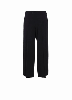 WOOL WIDE PANTS Body-Hugging Fit