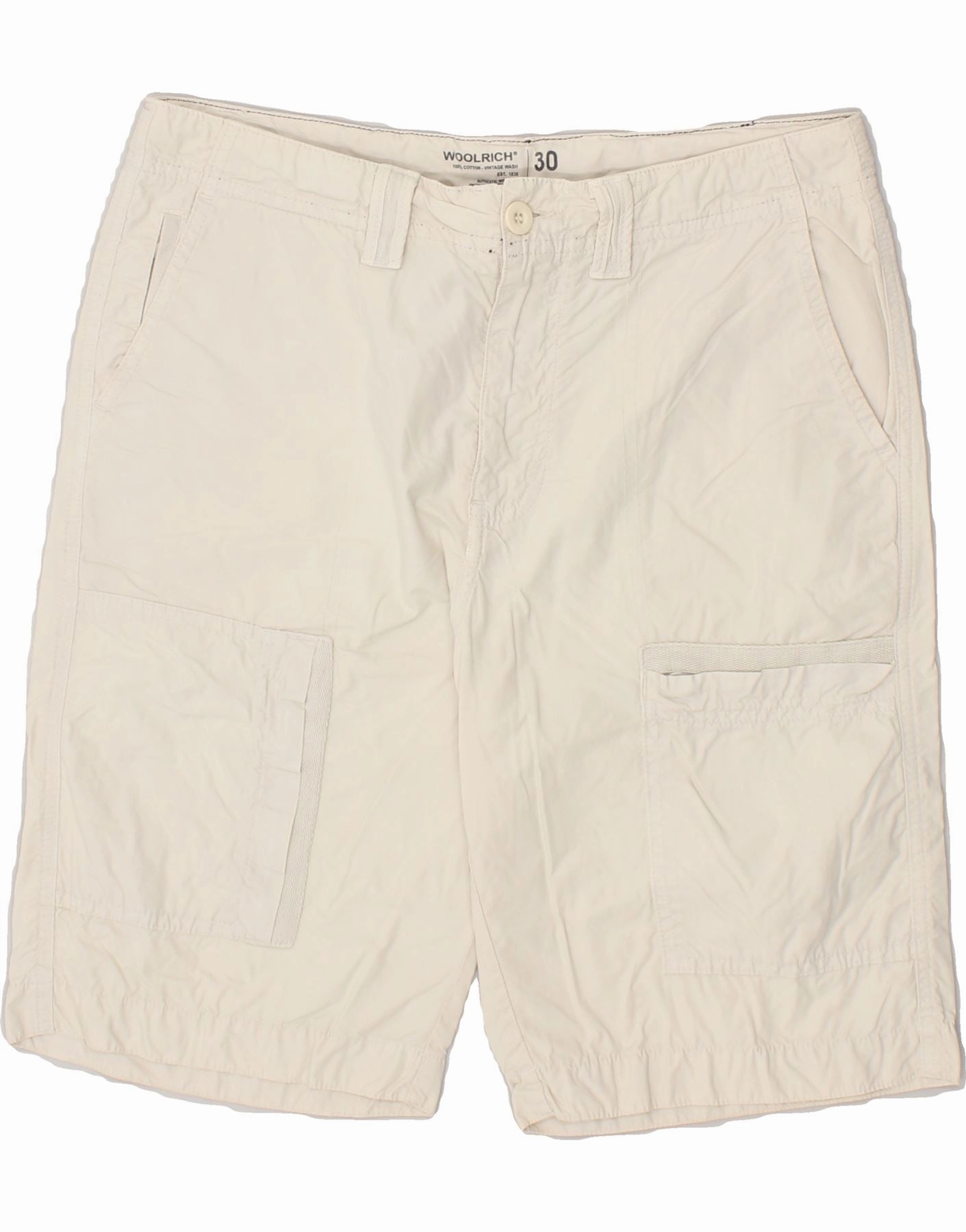Day Comfort WOOLRICH Mens Cargo Shorts W30 Medium Beige Cotton
