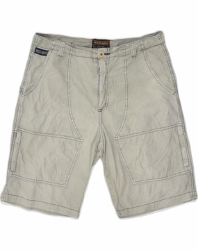Breezy Design Recycled Polyester WOOLRICH Mens Casual Shorts W31 2XL Grey Cotton