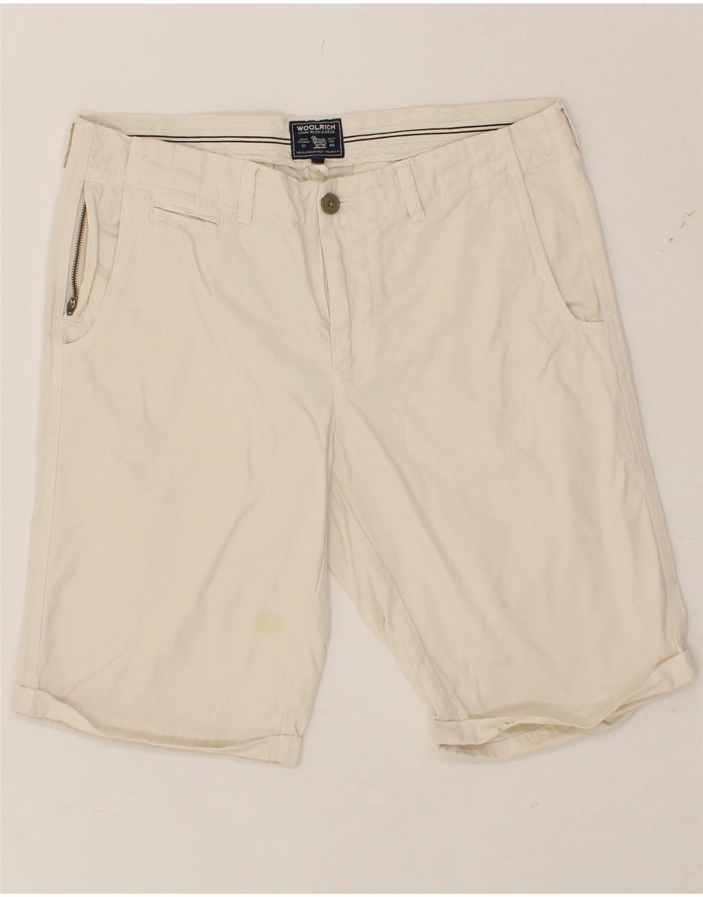 Chill Comfort WOOLRICH Mens Chino Shorts W33 Medium White
