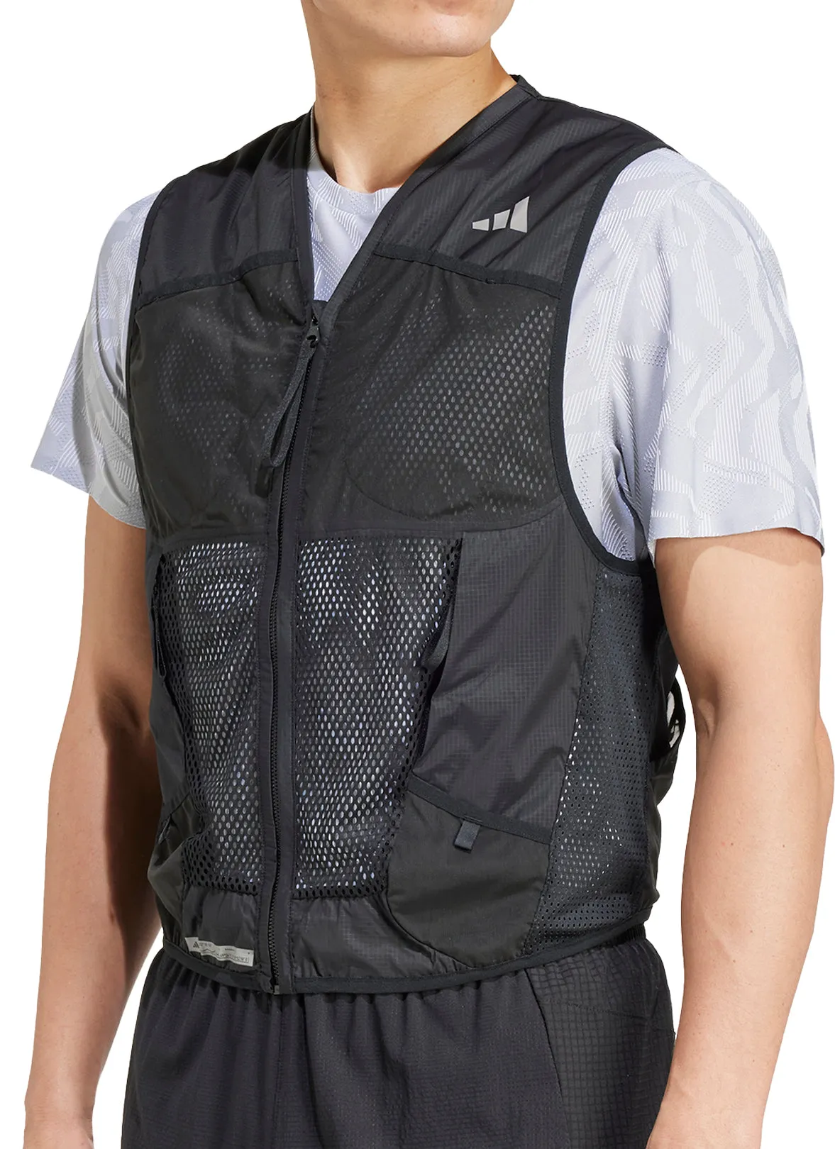 adidas Ultimate Pocket Mens Running Gilet - Black Souvenir