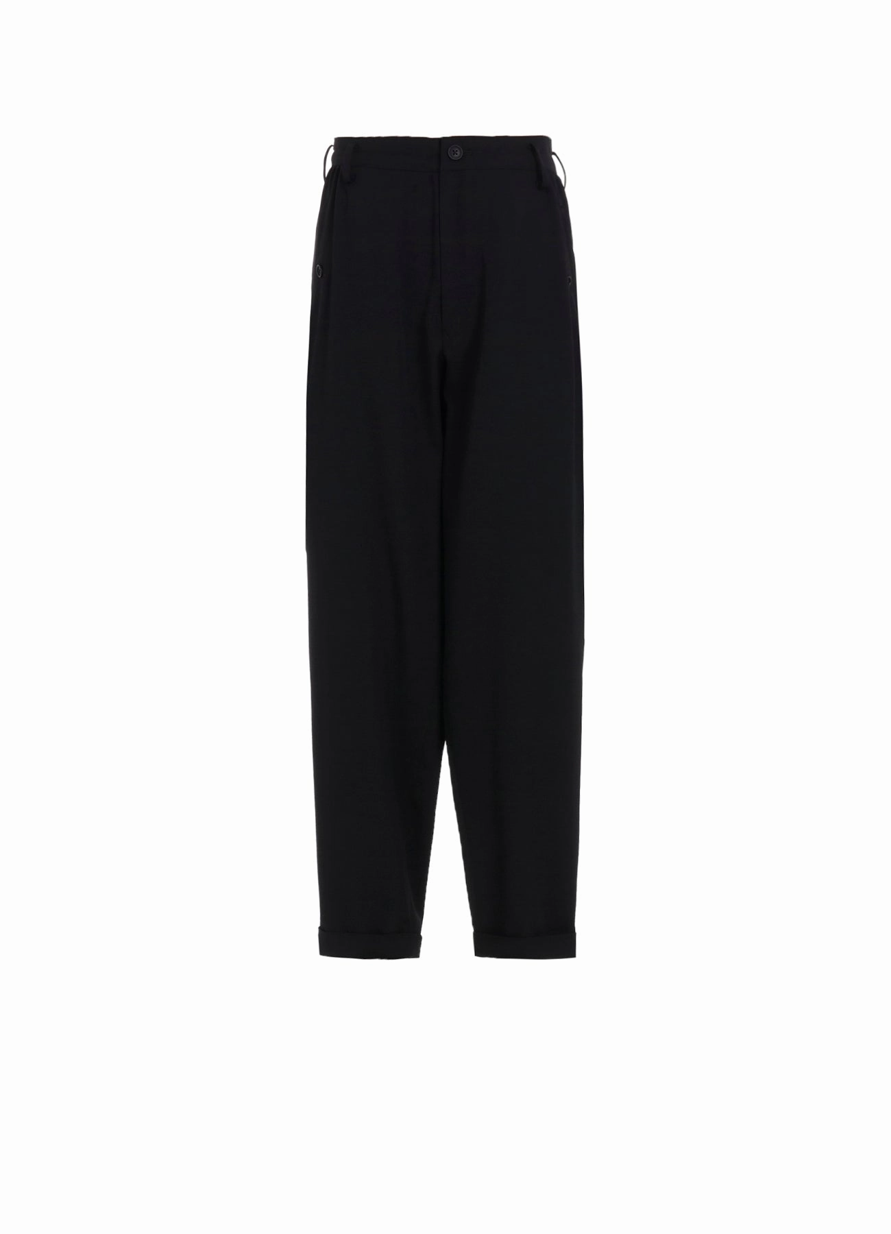 WOOL GABARDINE WAIST GATHERED PANTS Sport Ready Fit Comfy Wardrobe