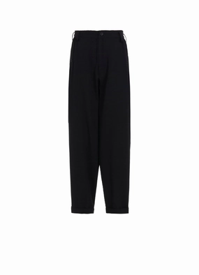 WOOL GABARDINE WAIST GATHERED PANTS Sport Ready Fit Comfy Wardrobe