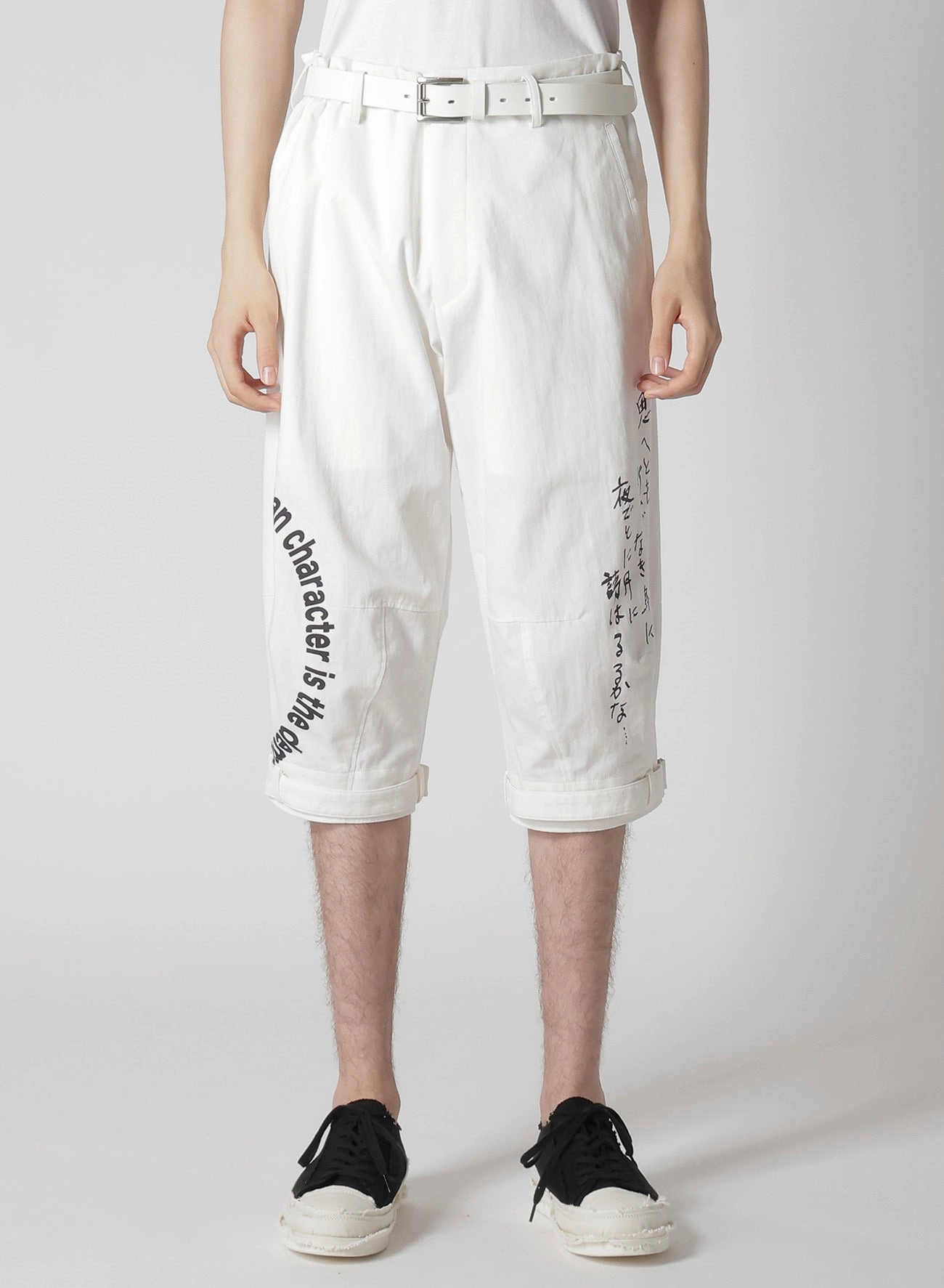 C/L PRINTED BELTED HEM PANTS Anti Odor Technology