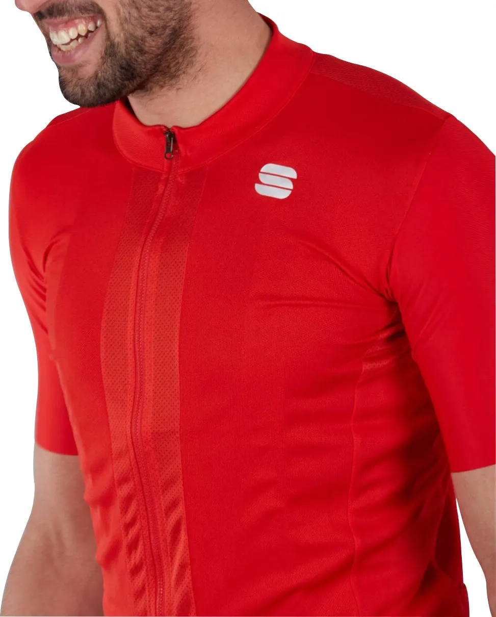 Sportful Strike Short Sleeve Mens Cycling Jersey - Red Chic