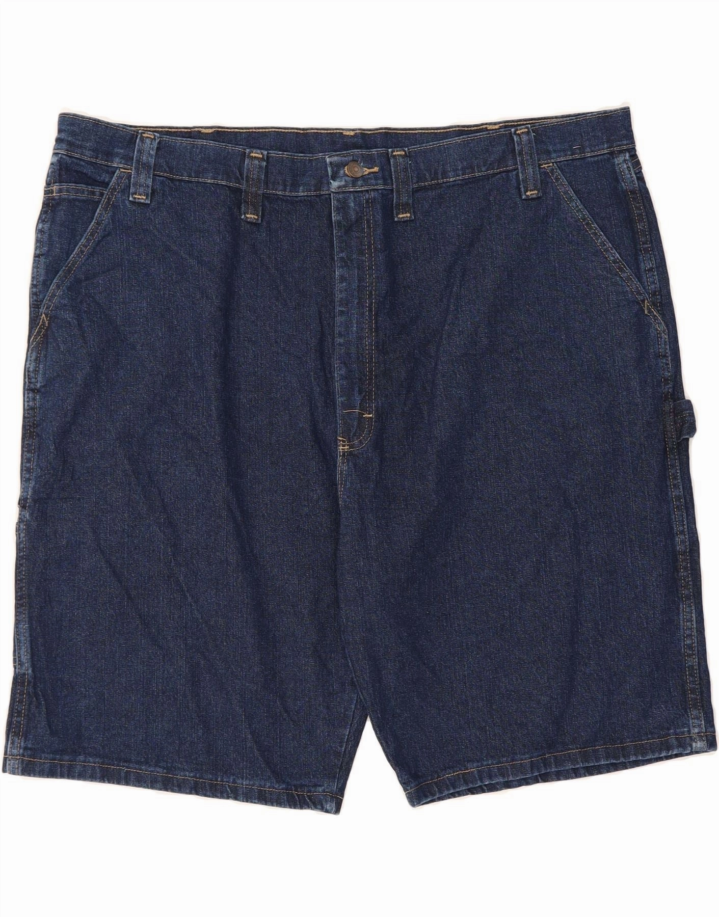 Water Resistant cool tones WRANGLER Mens Cargo Denim Shorts W46 3XL Blue Cotton