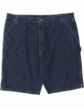 Water Resistant cool tones WRANGLER Mens Cargo Denim Shorts W46 3XL Blue Cotton
