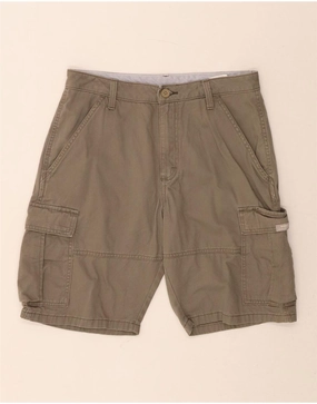 WRANGLER Mens Cargo Shorts W30 Medium  Grey Cotton No Ride Up Technology