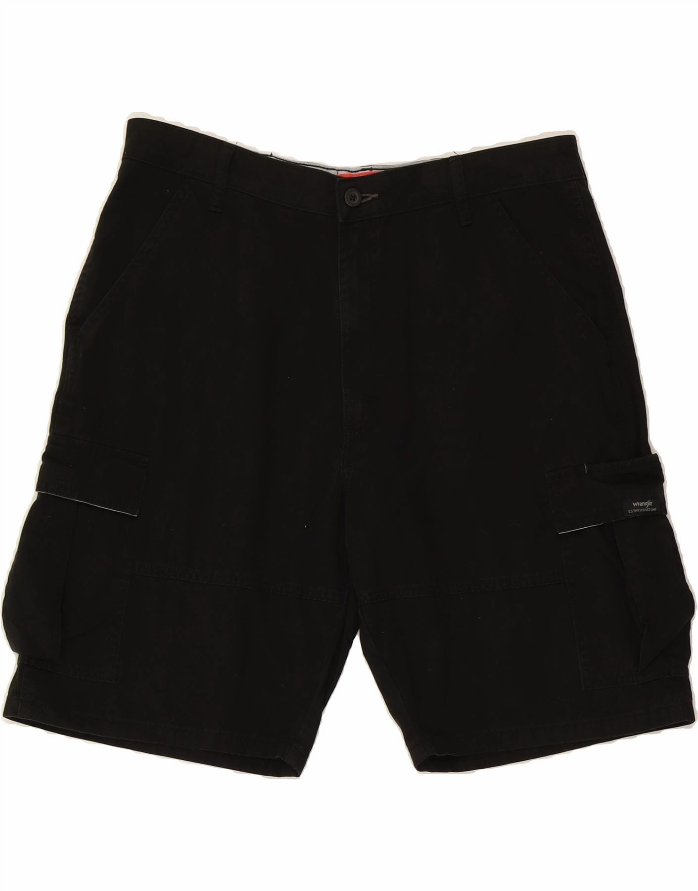 WRANGLER Mens Cargo Shorts W34 Large Black Cotton cyclists
