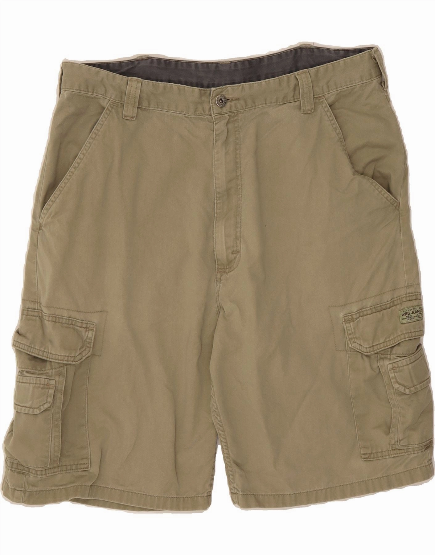 petite size Tagless Labeling WRANGLER Mens Cargo Shorts W36 Large Khaki Cotton