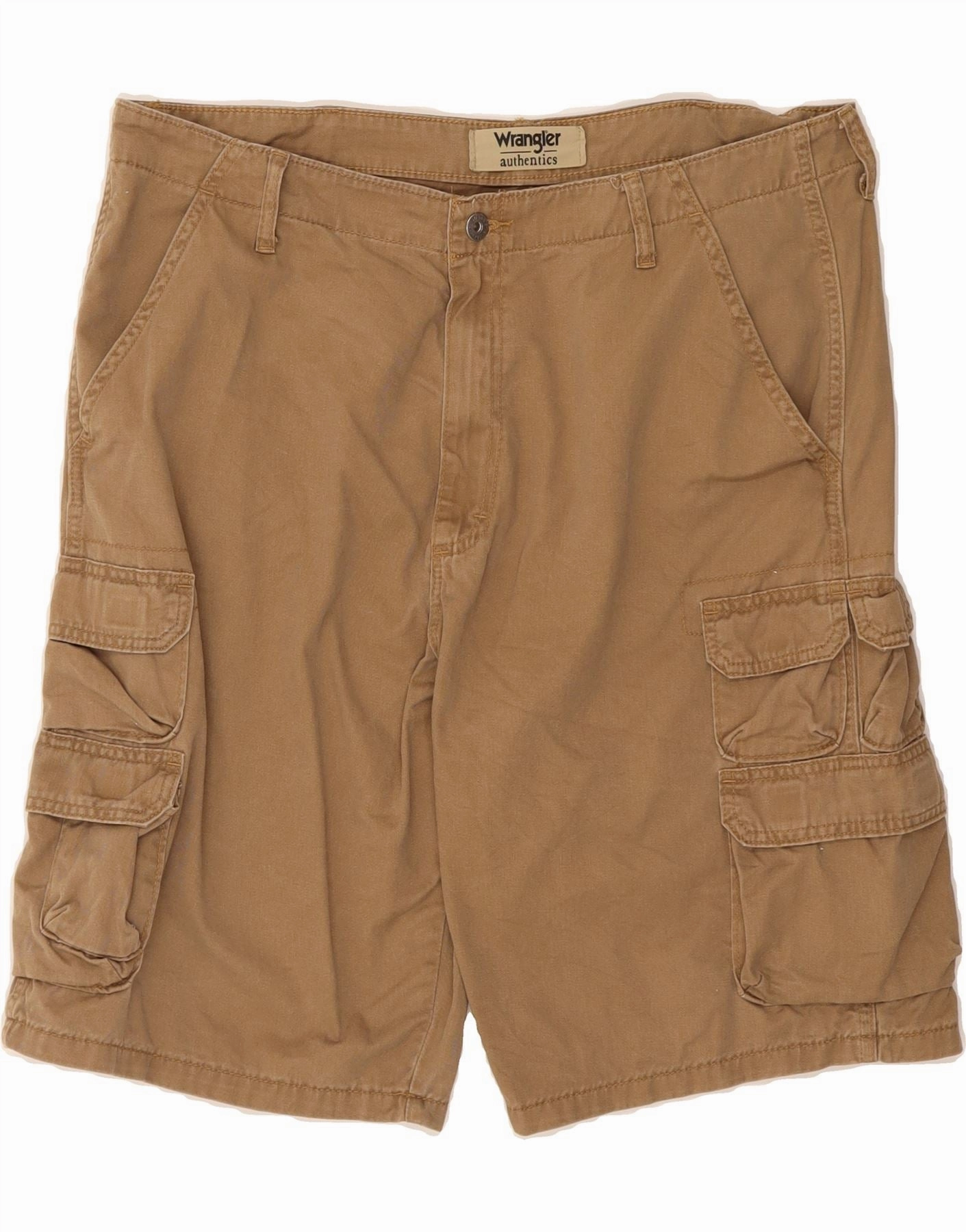 WRANGLER Mens Cargo Shorts W38 XL Beige Cotton Simple Waist