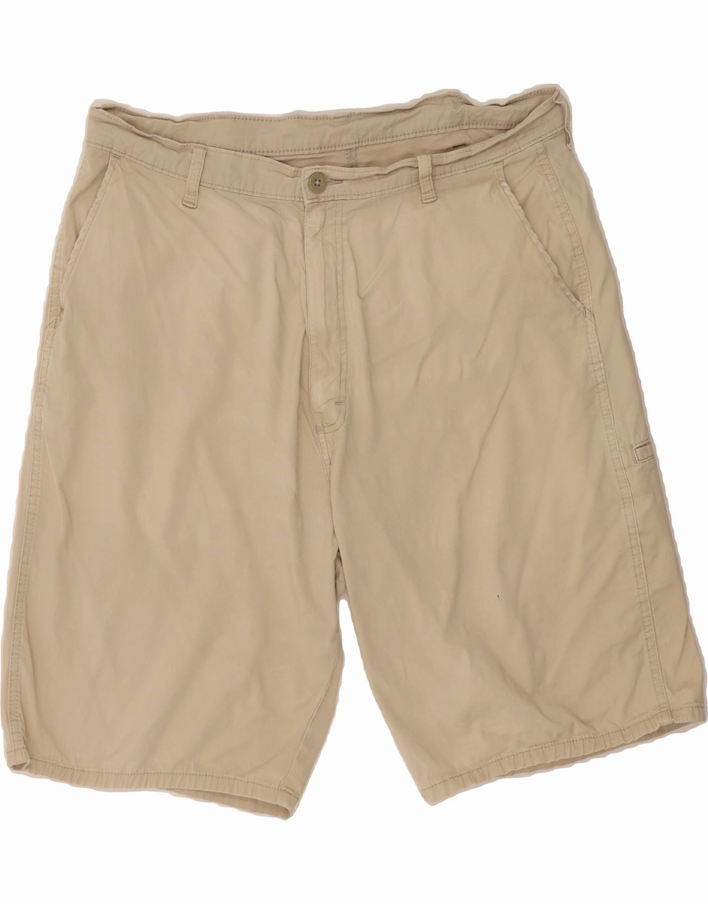Playful Style Free Size Adjuster WRANGLER Mens Cargo Shorts W38 XL Beige