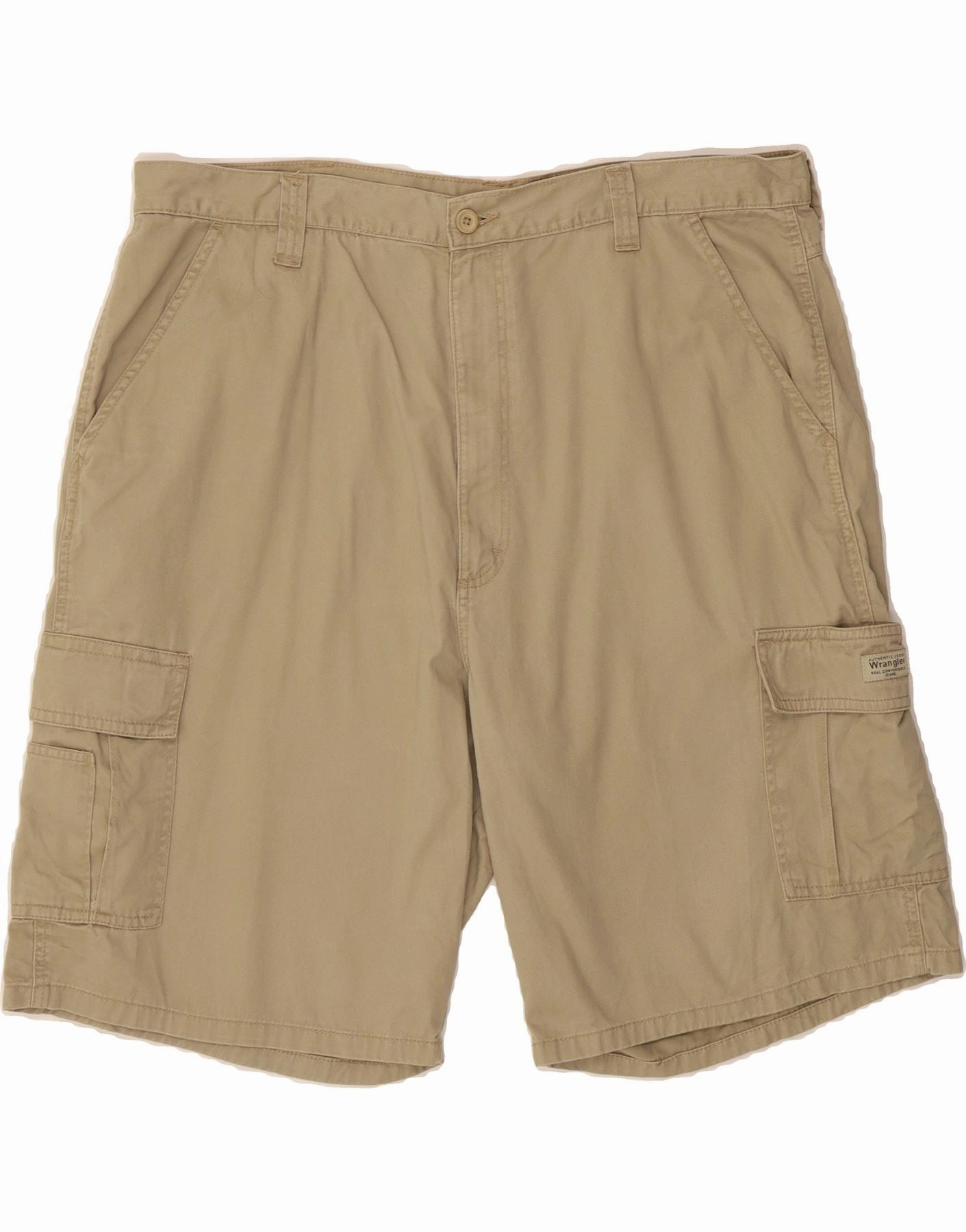 Sporty Comfort Fit WRANGLER Mens Cargo Shorts W40 XL Beige Cotton
